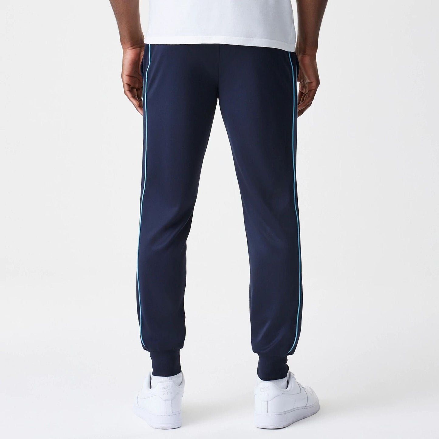 The Male model is wearing LA Dodgers MLB Navy Track Pants 2