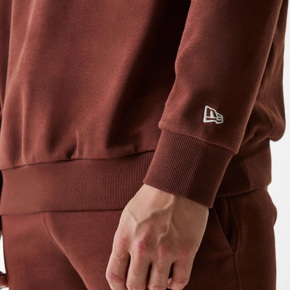 The Male model is wearing New York Yankees MLB Midi League Essential Brown Oversized Crew Neck Sweater 6