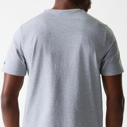 The Male model is wearing LA Dodgers MLB Wordmark Grey T-Shirt 7