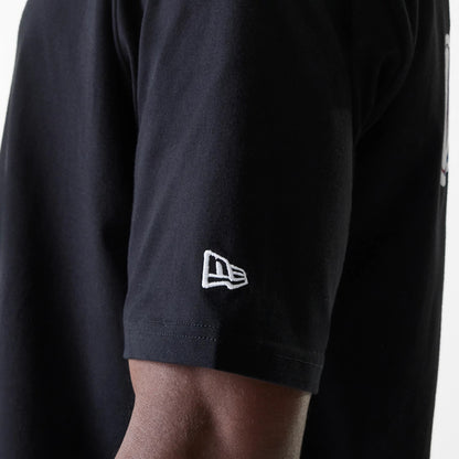 The Male model is wearing LA Dodgers MLB World Series Black Oversized T-Shirt 7