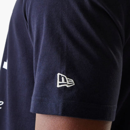 The Male model is wearing Detroit Tigers MLB Wordmark Navy T-Shirt 7