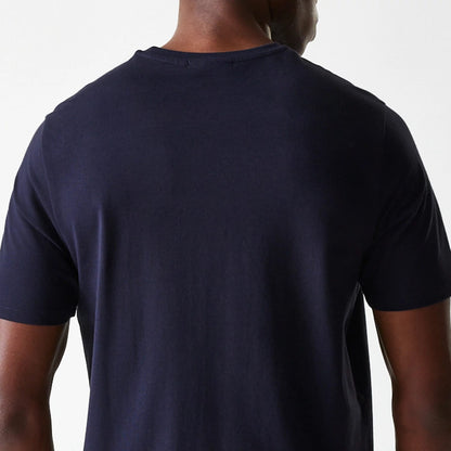 The Male model is wearing Detroit Tigers MLB Wordmark Navy T-Shirt 6