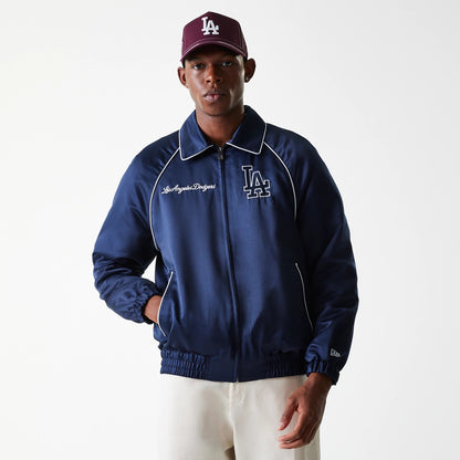 The Male model is wearing LA Dodgers MLB Club Navy Club Jacket 1