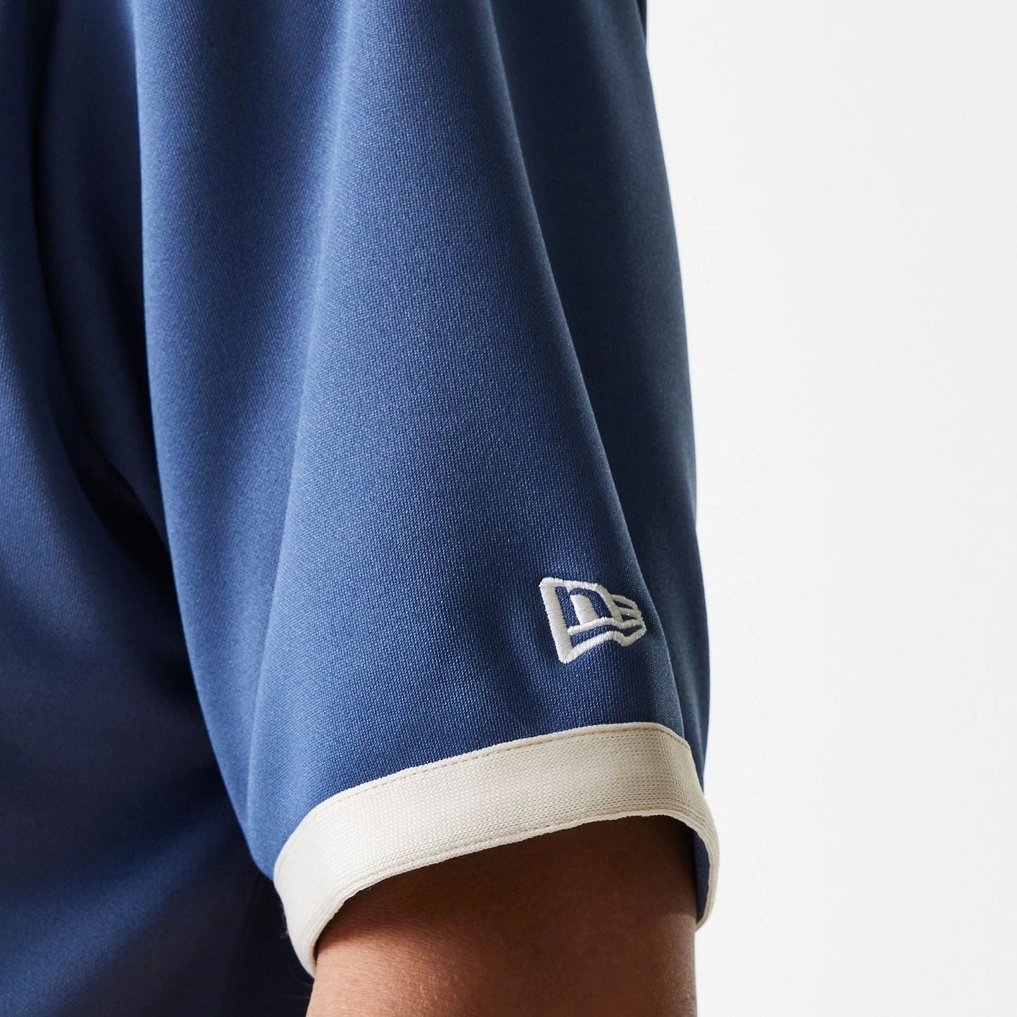 The Male model is wearing LA Lakers NBA Snap Button Dark Blue Short Sleeve Shirt 5