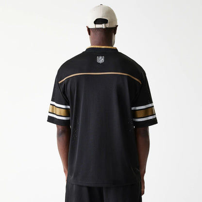 The Male model is wearing San Francisco 49ers NFL Mesh Black Jersey 2