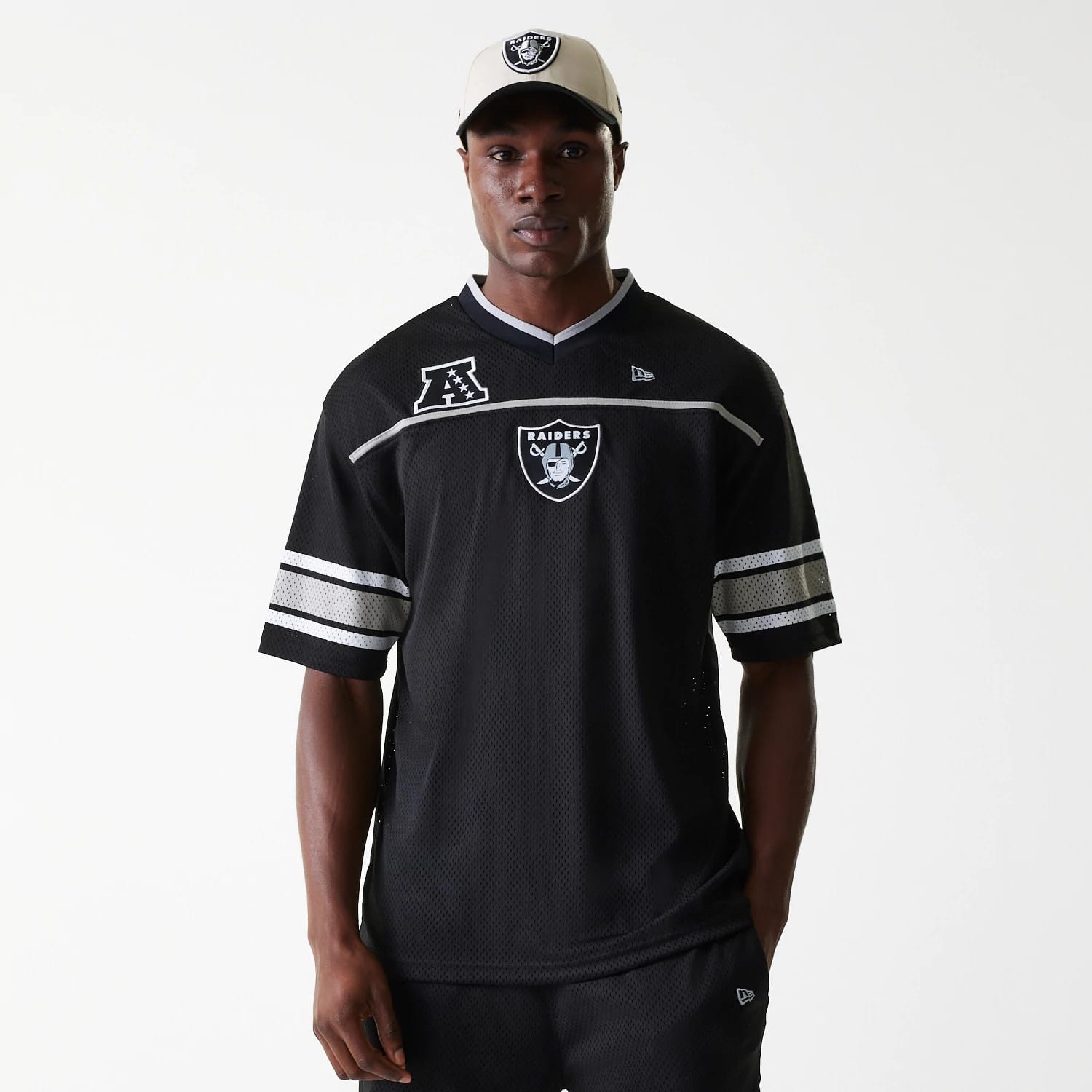 NFL Mesh Las Vegas Raiders Black and White Jersey | NEC UK