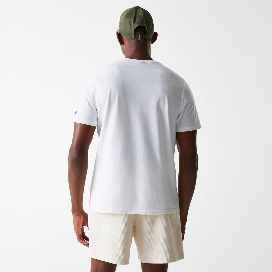 The Male model is wearing New Era Cord Light Beige Shorts 2