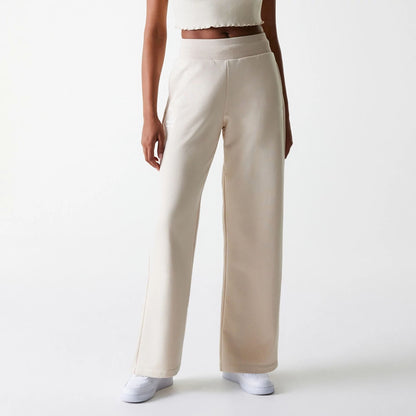 The Female model is wearing LA Dodgers Womens MLB Tonal Light Beige Straight Leg Joggers 7