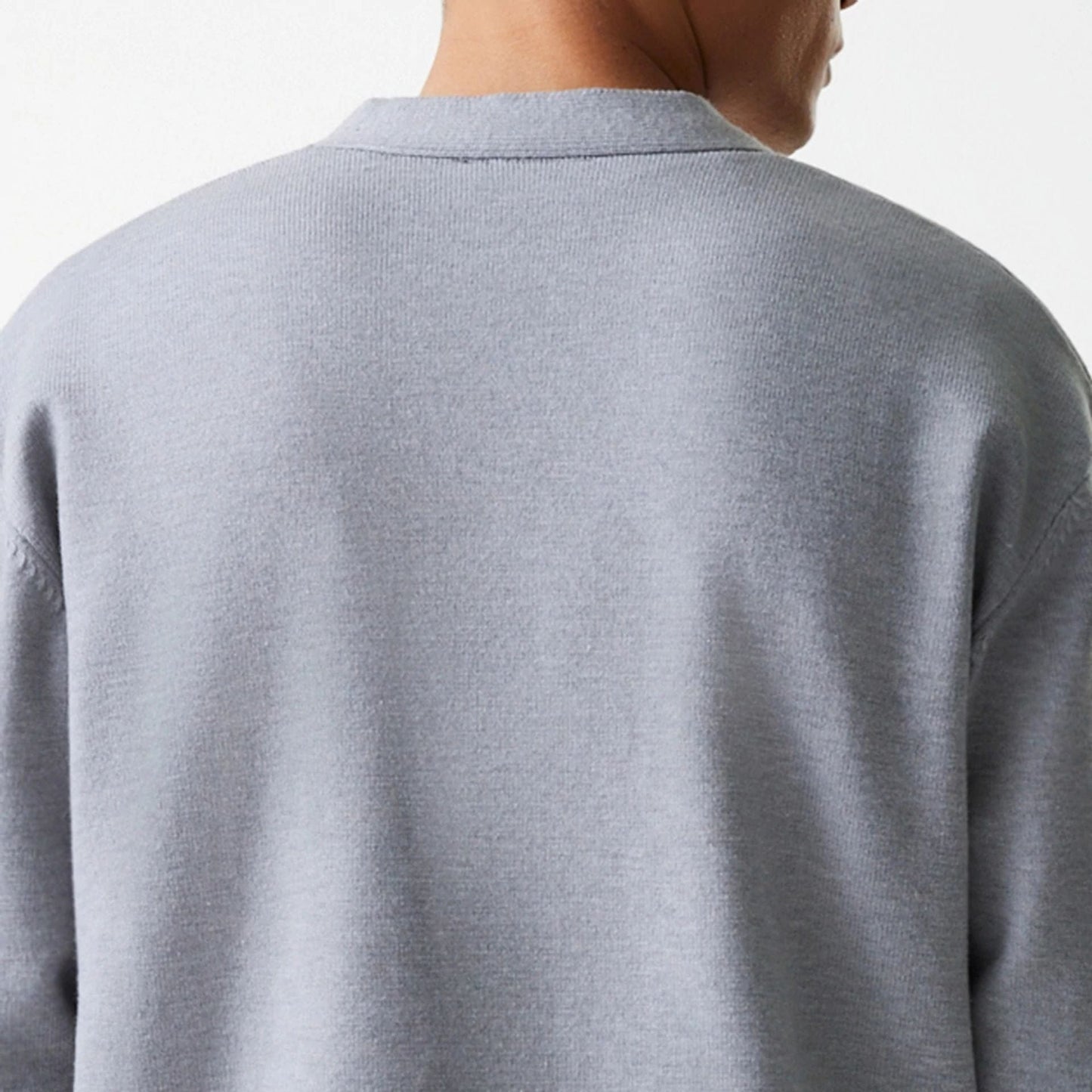 The Male model is wearing LA Dodgers MLB Knit Grey Cardigan  8