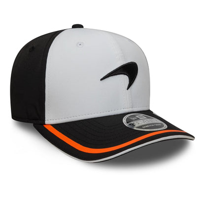 This is a McLaren Racing Recycled Retro White 9SEVENTY Stretch Snap Adjustable Cap 3