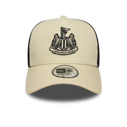 This is a Newcastle United FC Seasonal Cream 9FORTY E-Frame Trucker Adjustable Cap 2