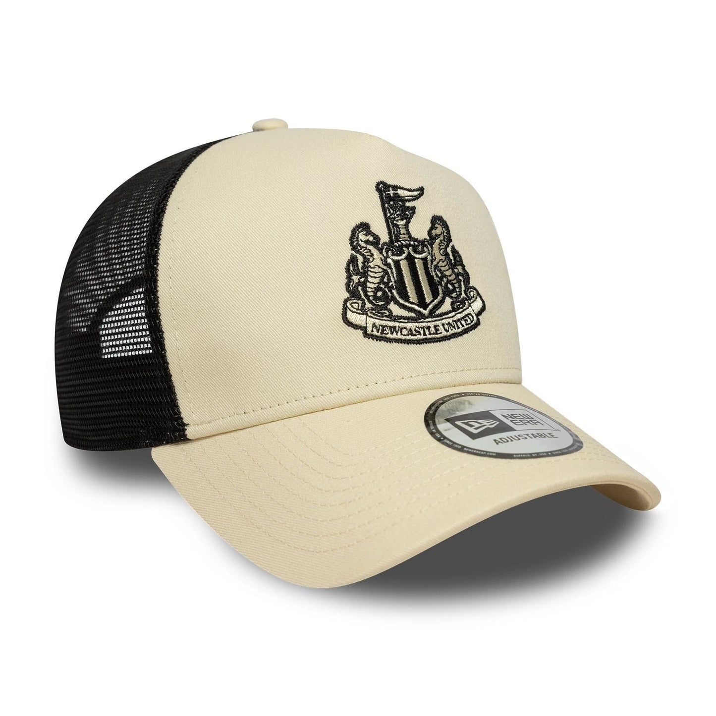 This is a Newcastle United FC Seasonal Cream 9FORTY E-Frame Trucker Adjustable Cap 3