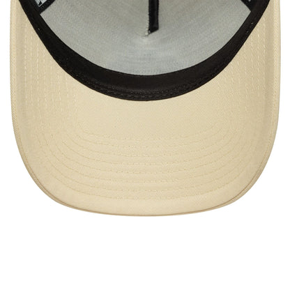 This is a Newcastle United FC Seasonal Cream 9FORTY E-Frame Trucker Adjustable Cap 5