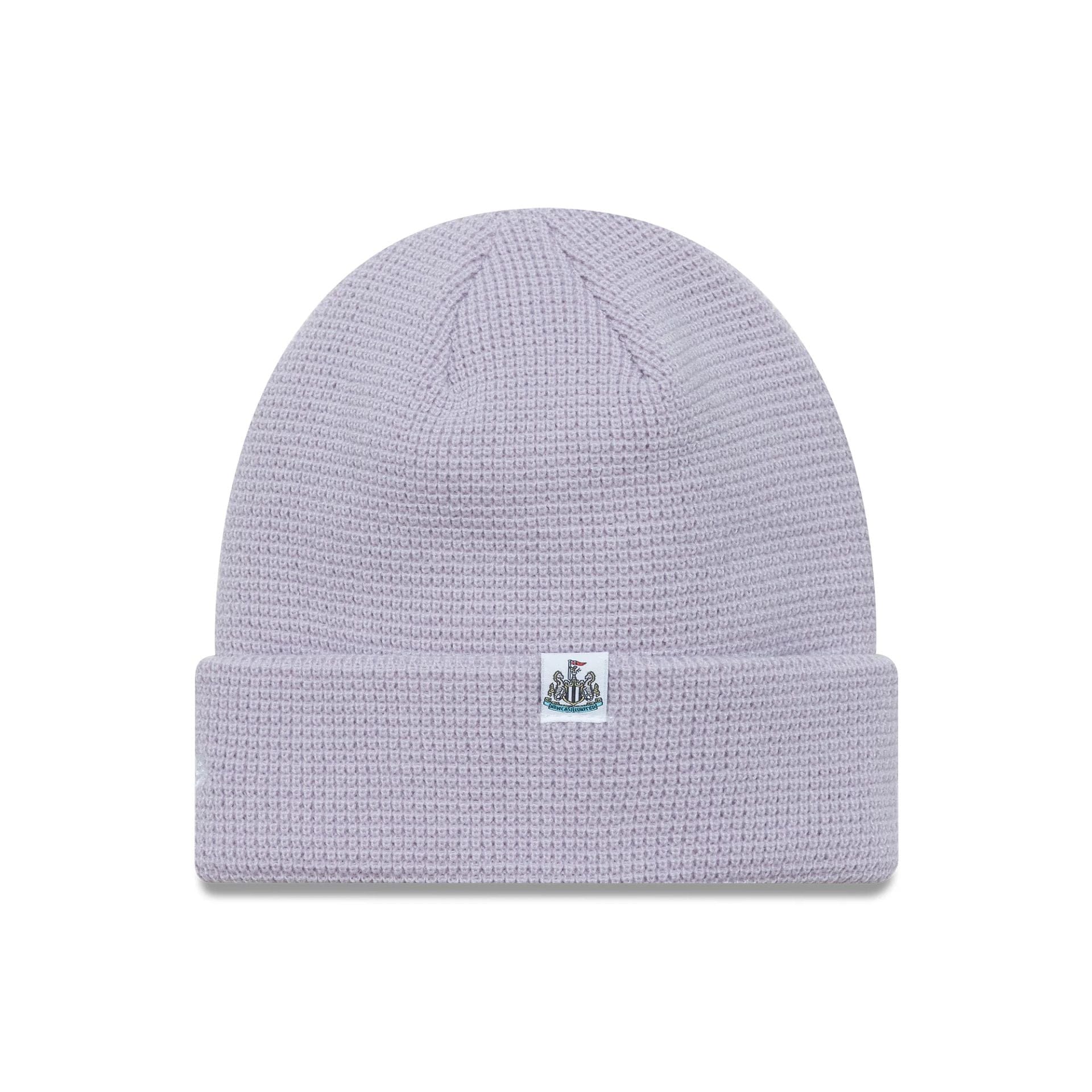 This is a Newcastle United FC Womens Seasonal Pastel Purple Cuff Knit Beanie Hat 2