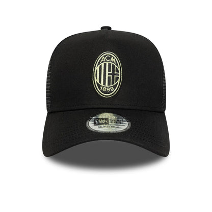 This is a AC Milan Seasonal Black 9FORTY E-Frame Trucker Adjustable Cap 2