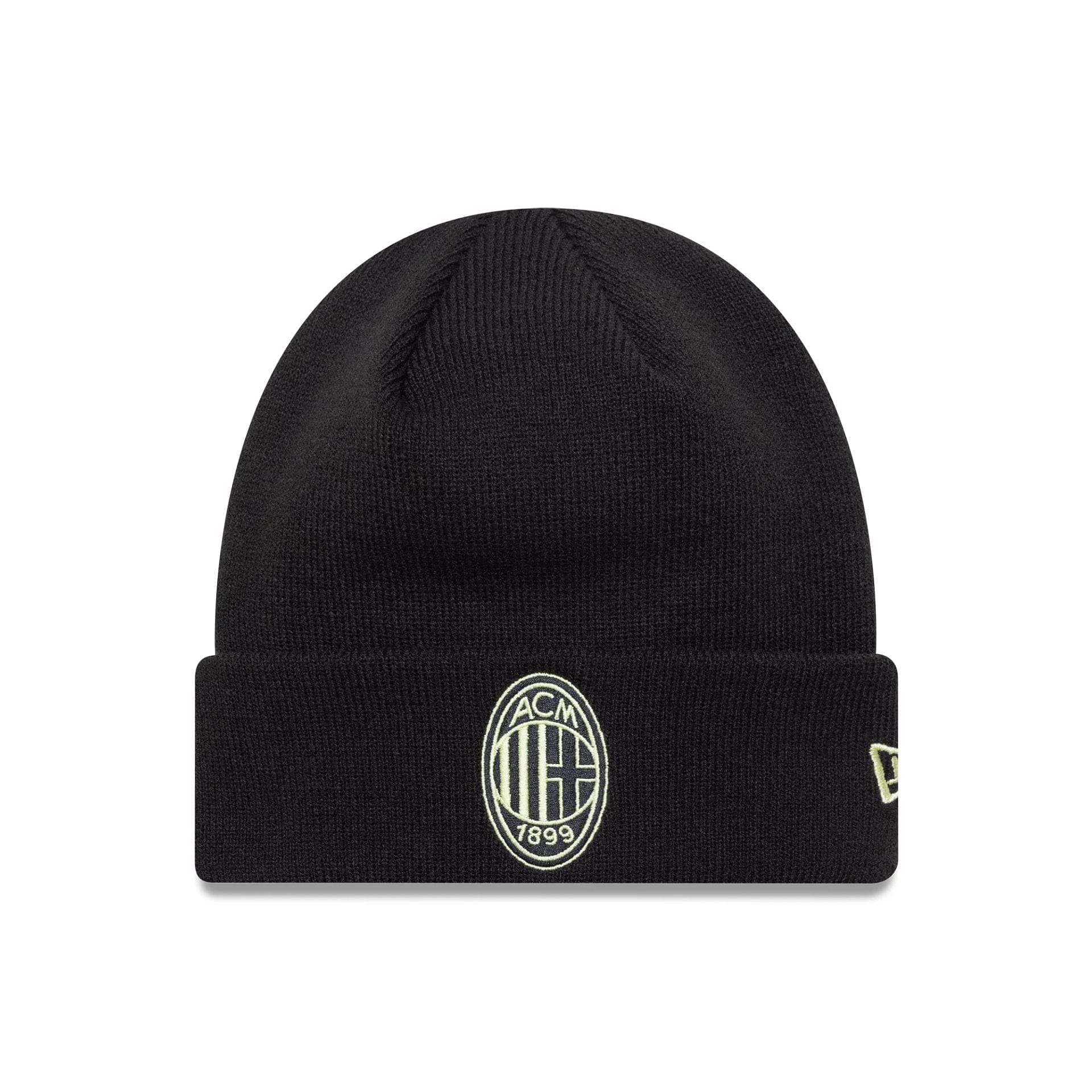This is a AC Milan Colour Pop Black Cuff Knit Beanie Hat 1