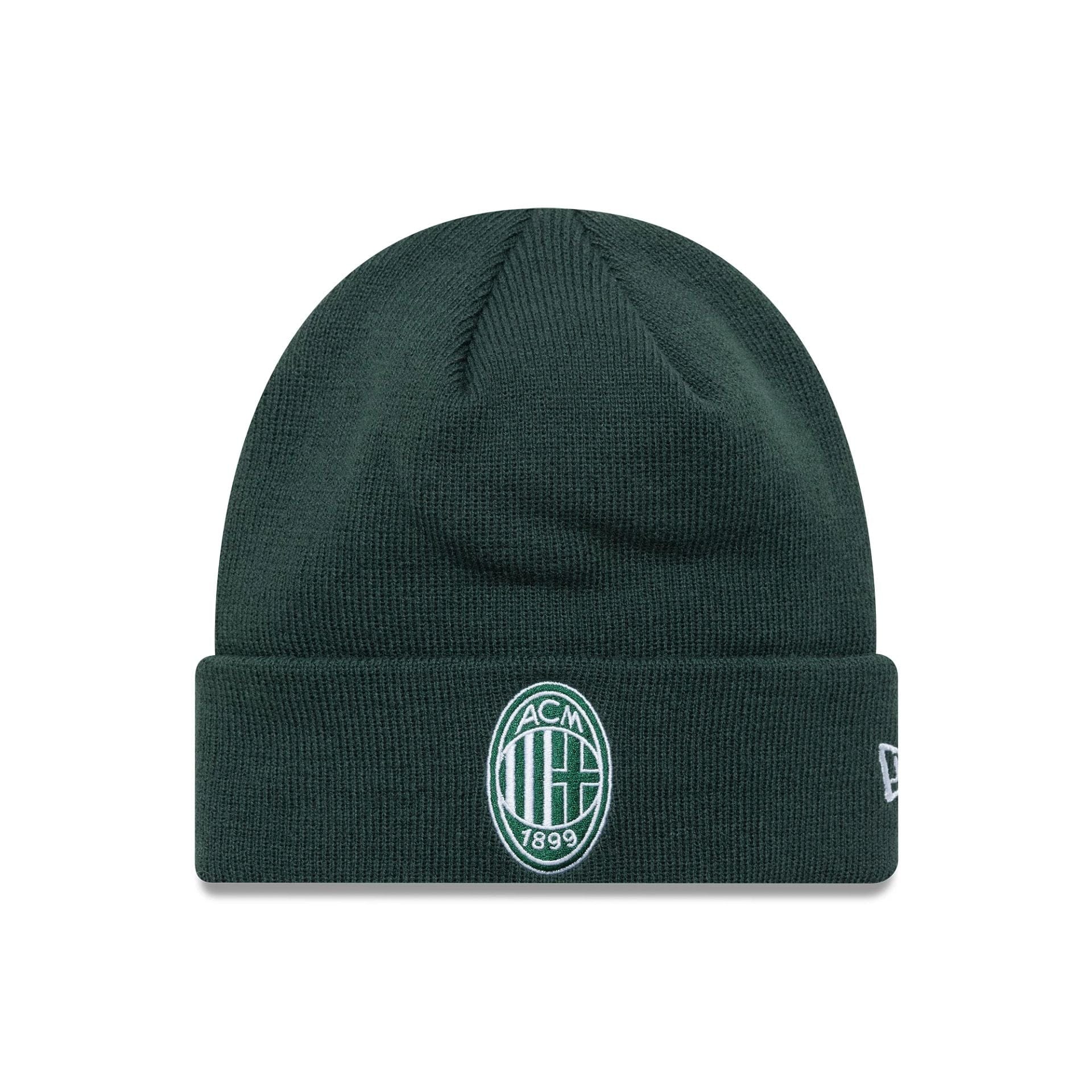 This is a AC Milan Seasonal Dark Green Cuff Knit Beanie Hat 1