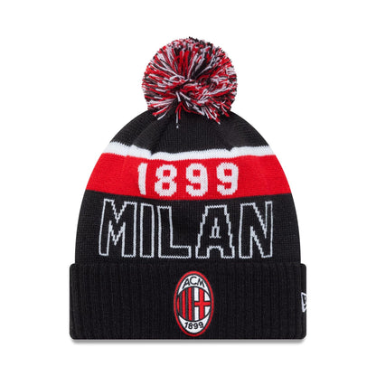 This is a AC Milan AC Milan Black Sport Knit Beanie Hat 1