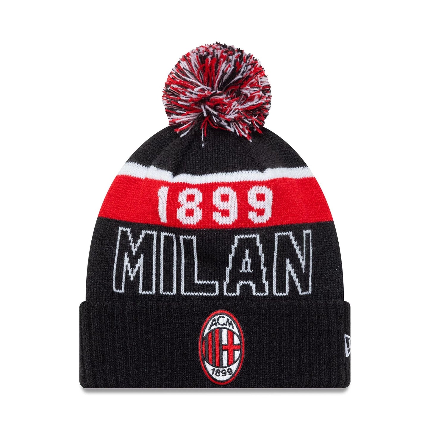 This is a AC Milan AC Milan Black Sport Knit Beanie Hat 1