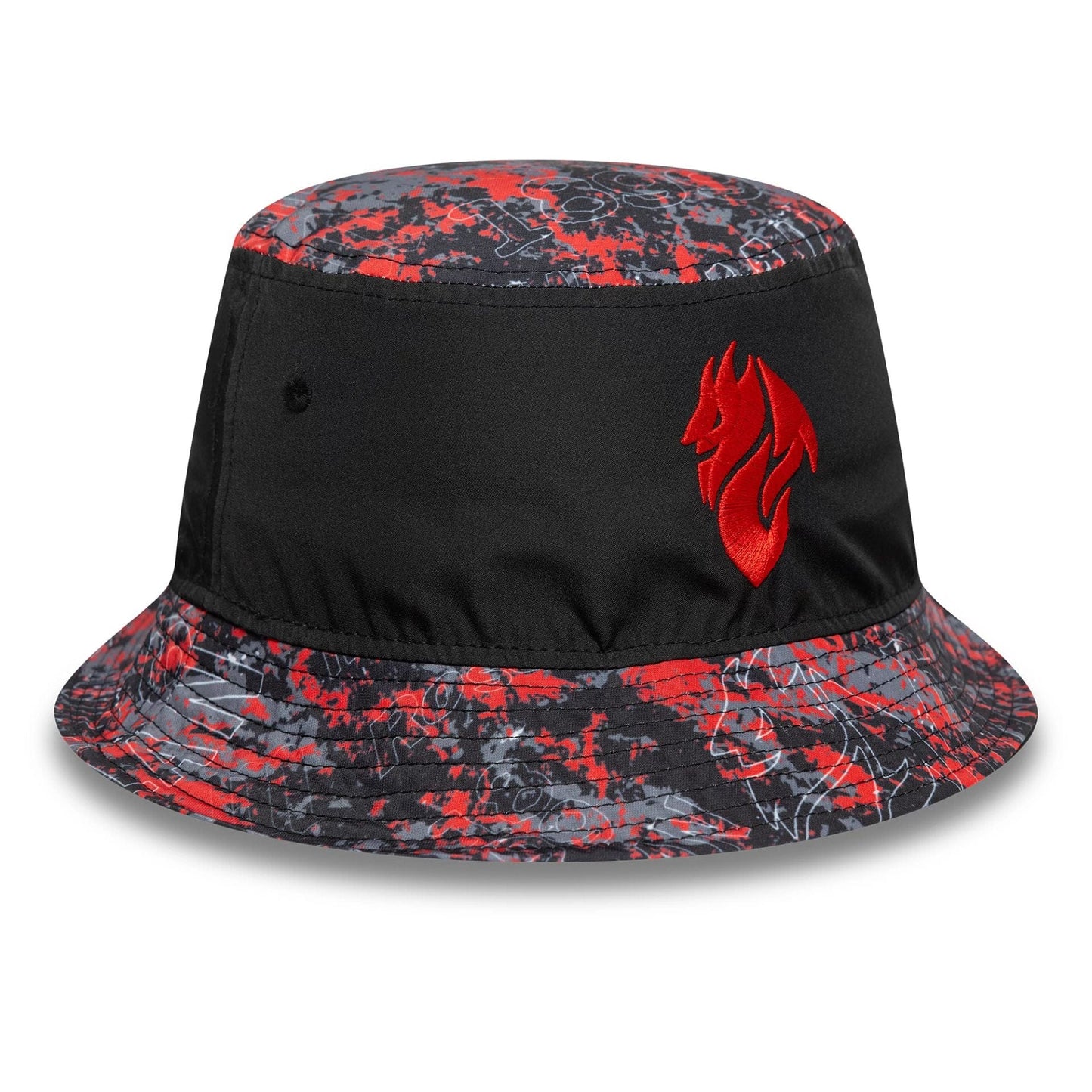 This is a AC Milan Grime All Over Print Black Bucket Hat 3