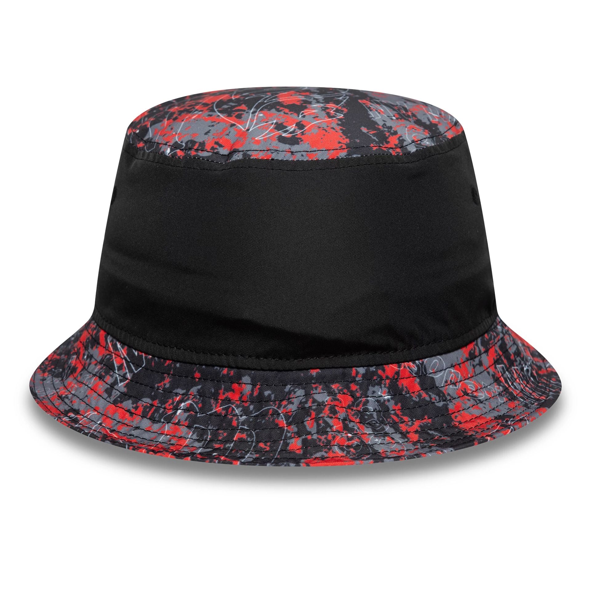 This is a AC Milan Grime All Over Print Black Bucket Hat 4