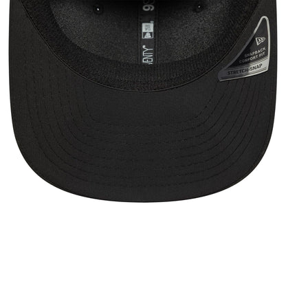 This is a AC Milan Recycled Black 9SEVENTY Stretch Snap Adjustable Cap 4