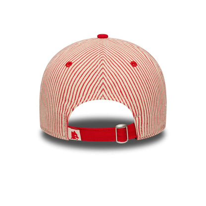 This is a AS Roma Pinstripe Red 9TWENTY Adjustable Cap 4