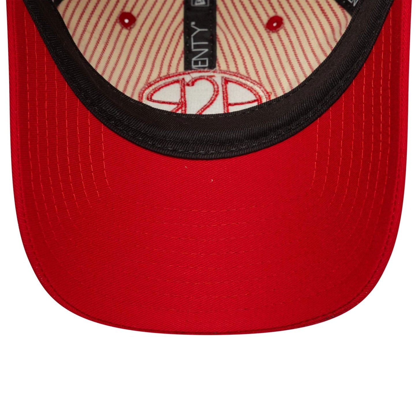This is a AS Roma Pinstripe Red 9TWENTY Adjustable Cap 5