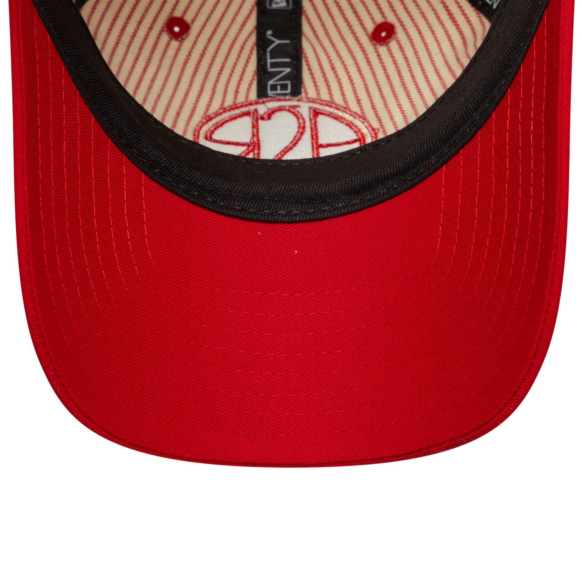 This is a AS Roma Pinstripe Red 9TWENTY Adjustable Cap 5