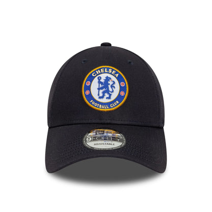 Pictured is this Core Chelsea FC Lion Crest 9FORTY in navy. 2