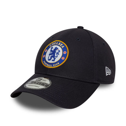 Pictured is this Core Chelsea FC Lion Crest 9FORTY in navy. 1