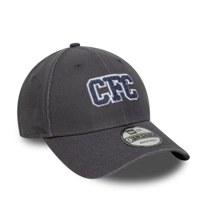 This is a Chelsea FC Lion Crest Collegiate Dark Grey 9FORTY M-Crown Adjustable Cap 3