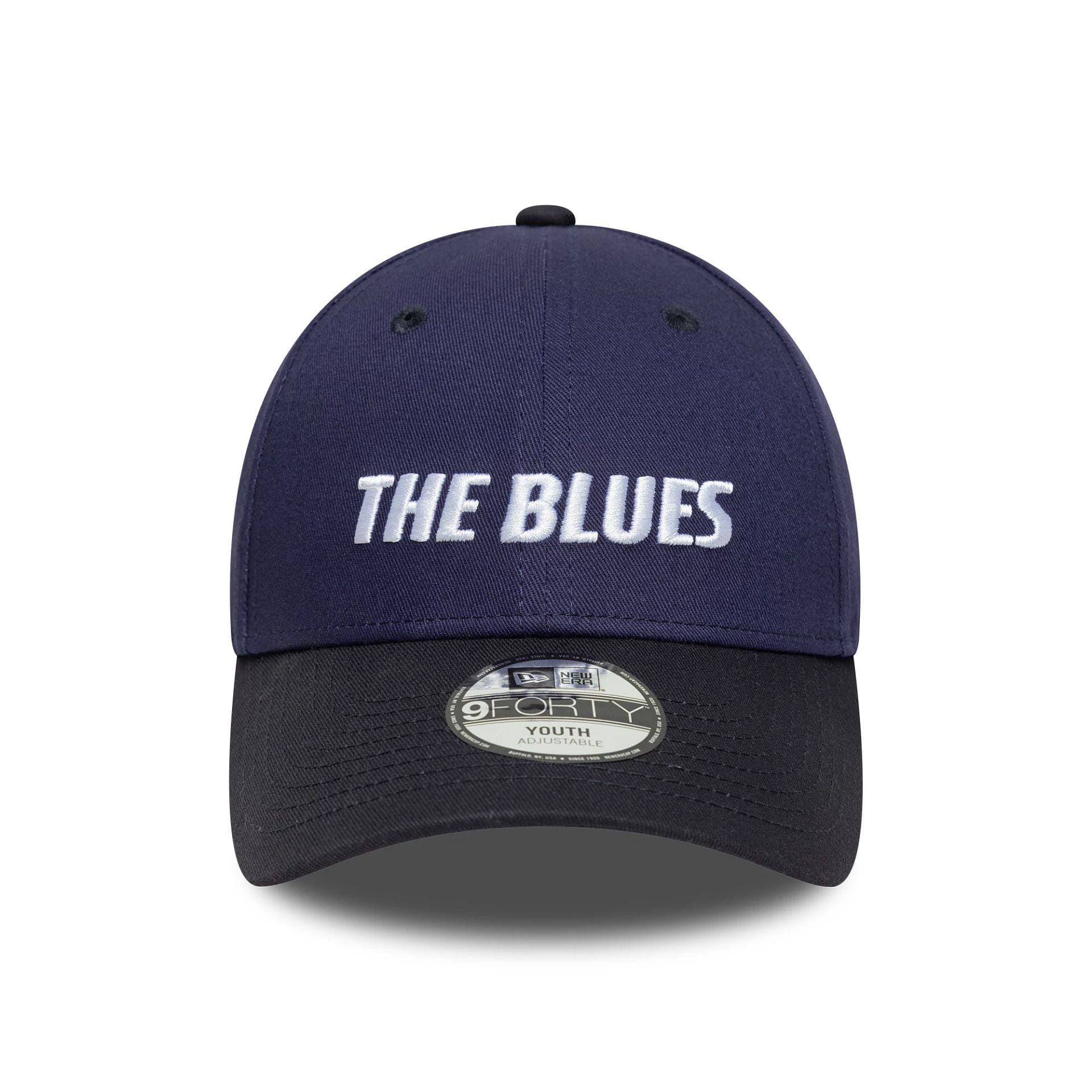 This is a Chelsea FC Lion Crest Youth Wordmark Blue 9FORTY Adjustable Cap 2