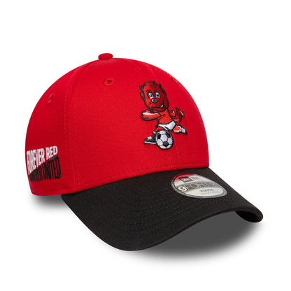 This is a Youth Fred The Red Manchester United FC Red 9FORTY Adjustable Cap 1