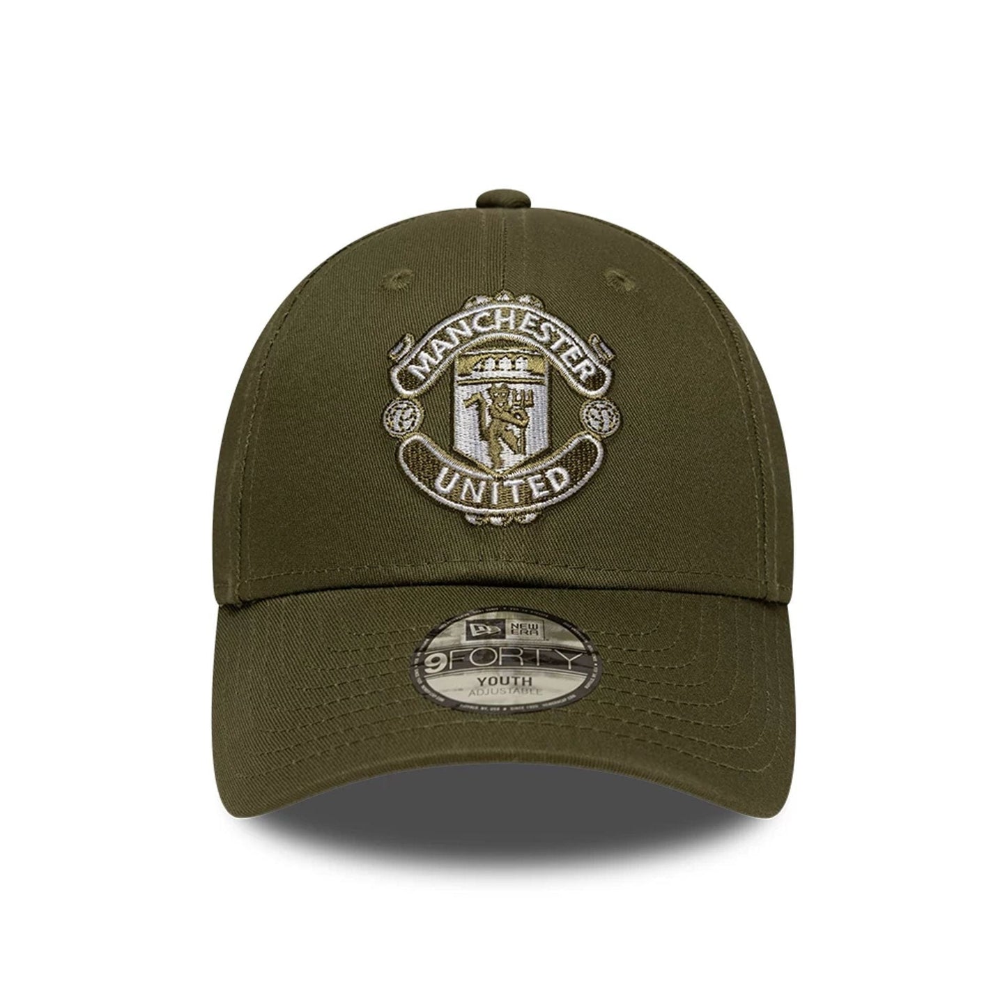 This is a Manchester United FC Youth Seasonal Green 9FORTY Adjustable Cap 2