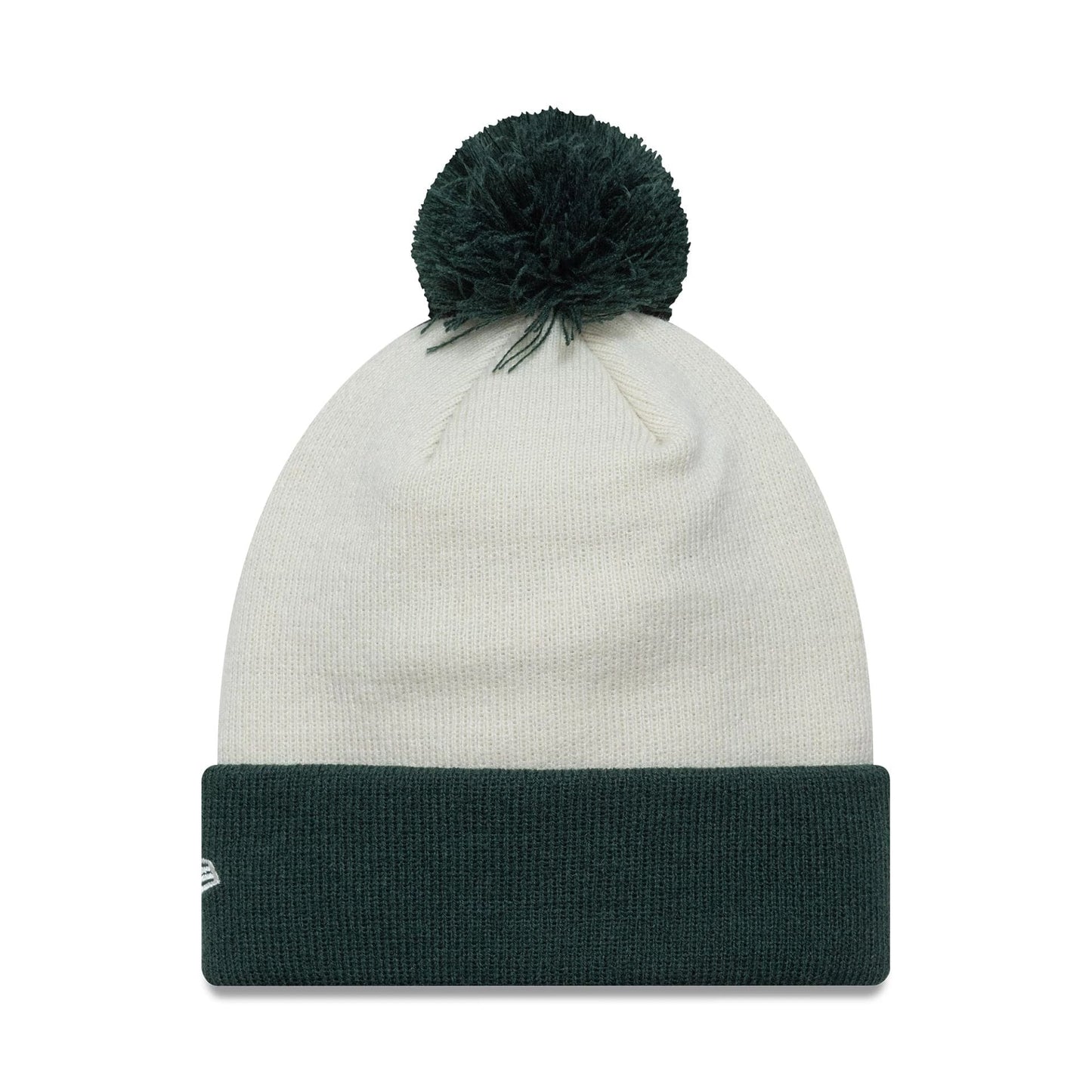 This is a Manchester United FC Womens Contrast Cream Cuff Knit Beanie Hat 2