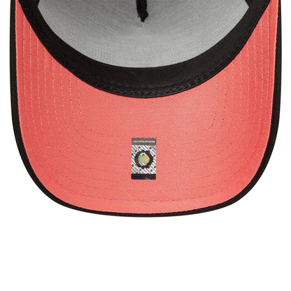 This is a Manchester United FC Seasonal Black 9FORTY E-Frame Trucker Adjustable Cap 2