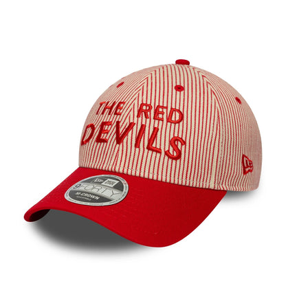 This is a Manchester United FC Pinstripe Red 9FORTY M-Crown Adjustable Cap 3