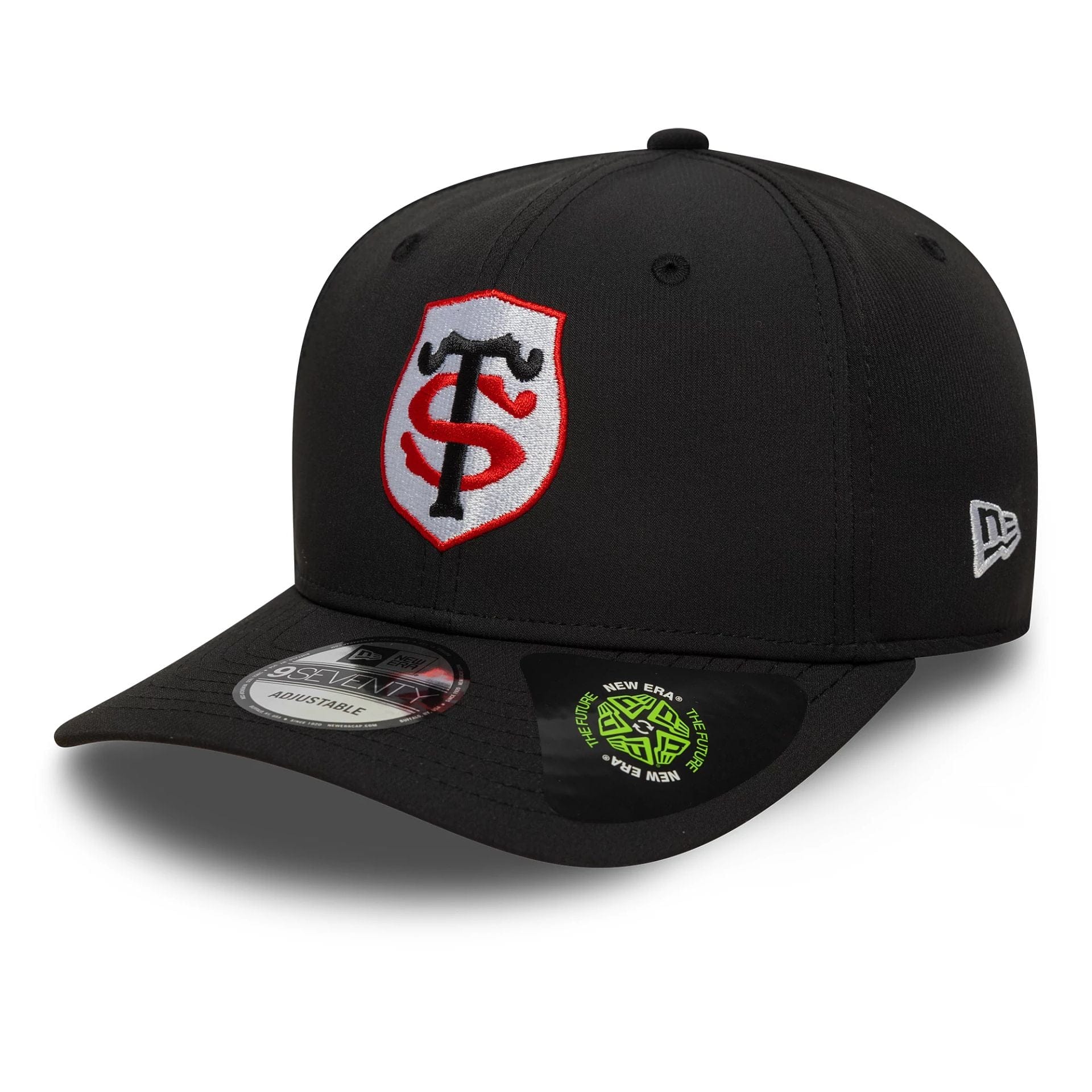 This is a Stade Toulousain Recycled Black 9SEVENTY Stretch Snap Adjustable Cap 1