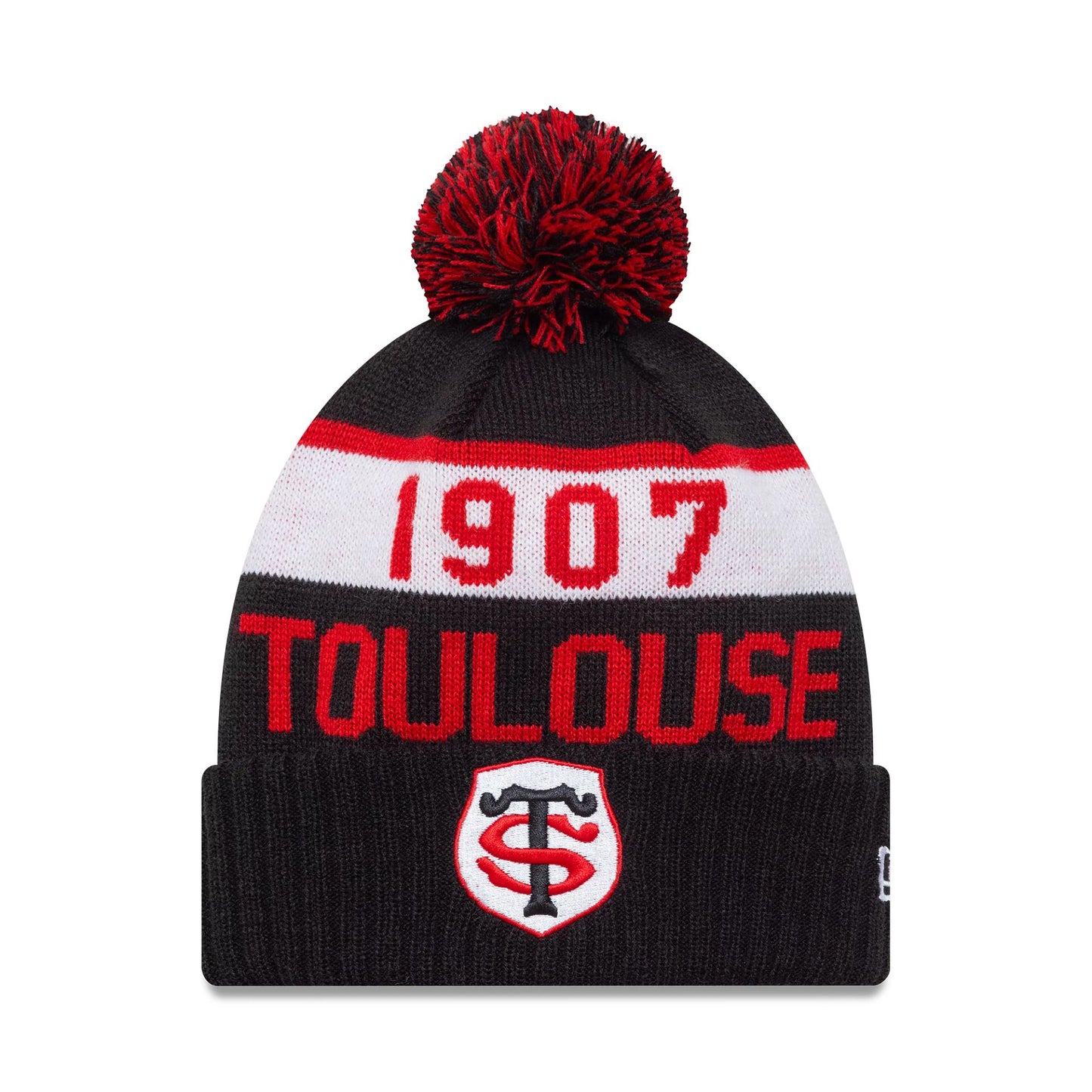 This is a Stade Toulousain Kids Black Sport Knit Beanie Hat 1
