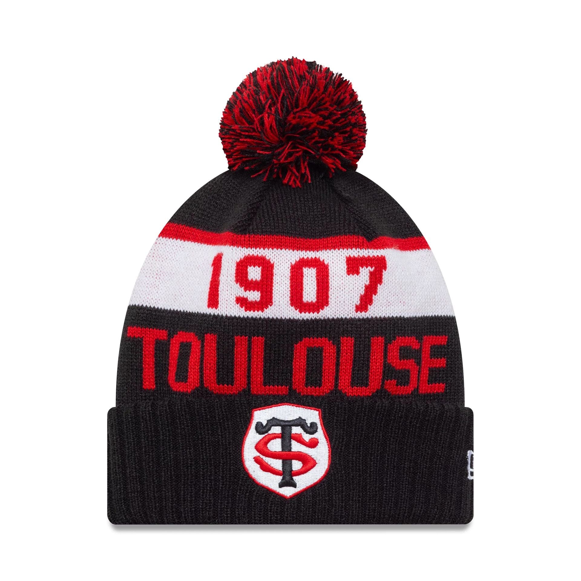 This is a Stade Toulousain Kids Black Sport Knit Beanie Hat 1