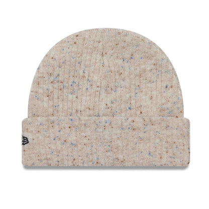This is a Tottenham Hotspur FC Fleck Cream Cuff Knit Beanie Hat 2