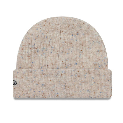 This is a Tottenham Hotspur FC Fleck Cream Cuff Knit Beanie Hat 2