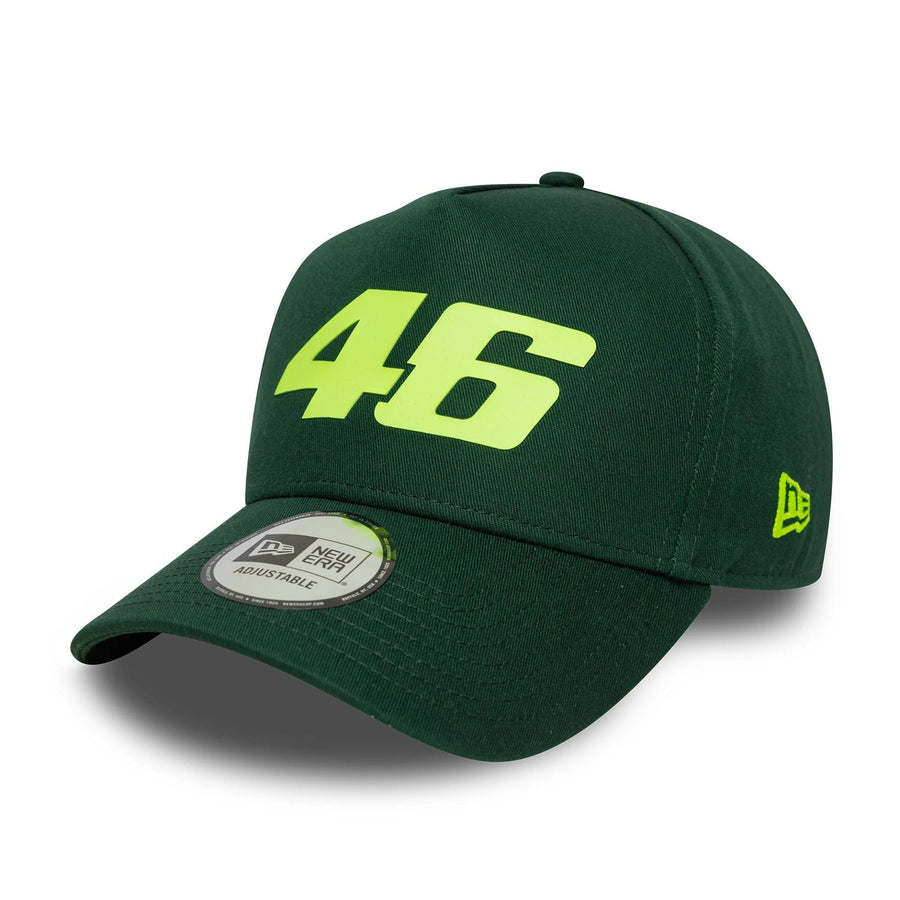 This is a VR46 Seasonal Dark Green 9FORTY E-Frame Trucker Adjustable Cap 1