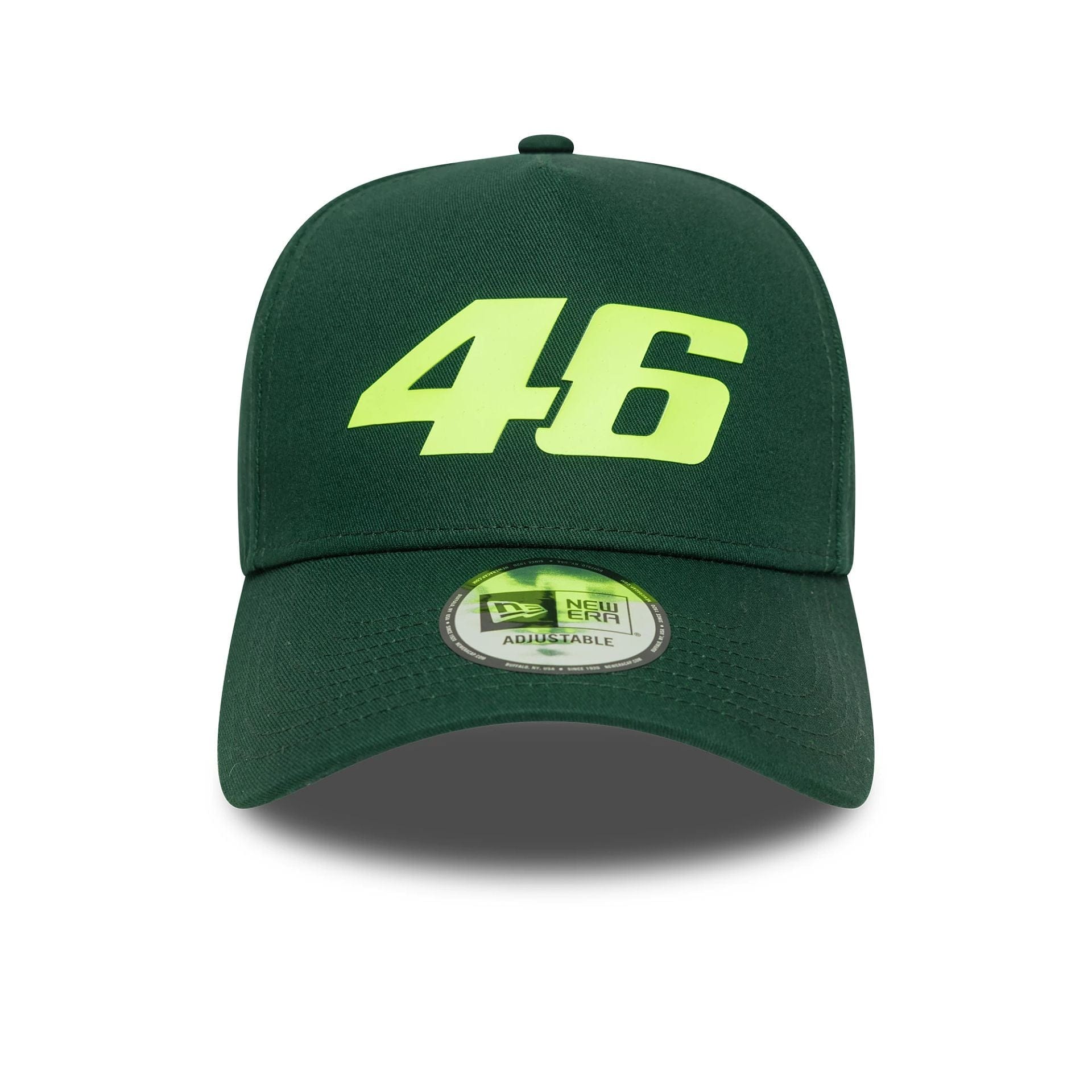 This is a VR46 Seasonal Dark Green 9FORTY E-Frame Trucker Adjustable Cap 2