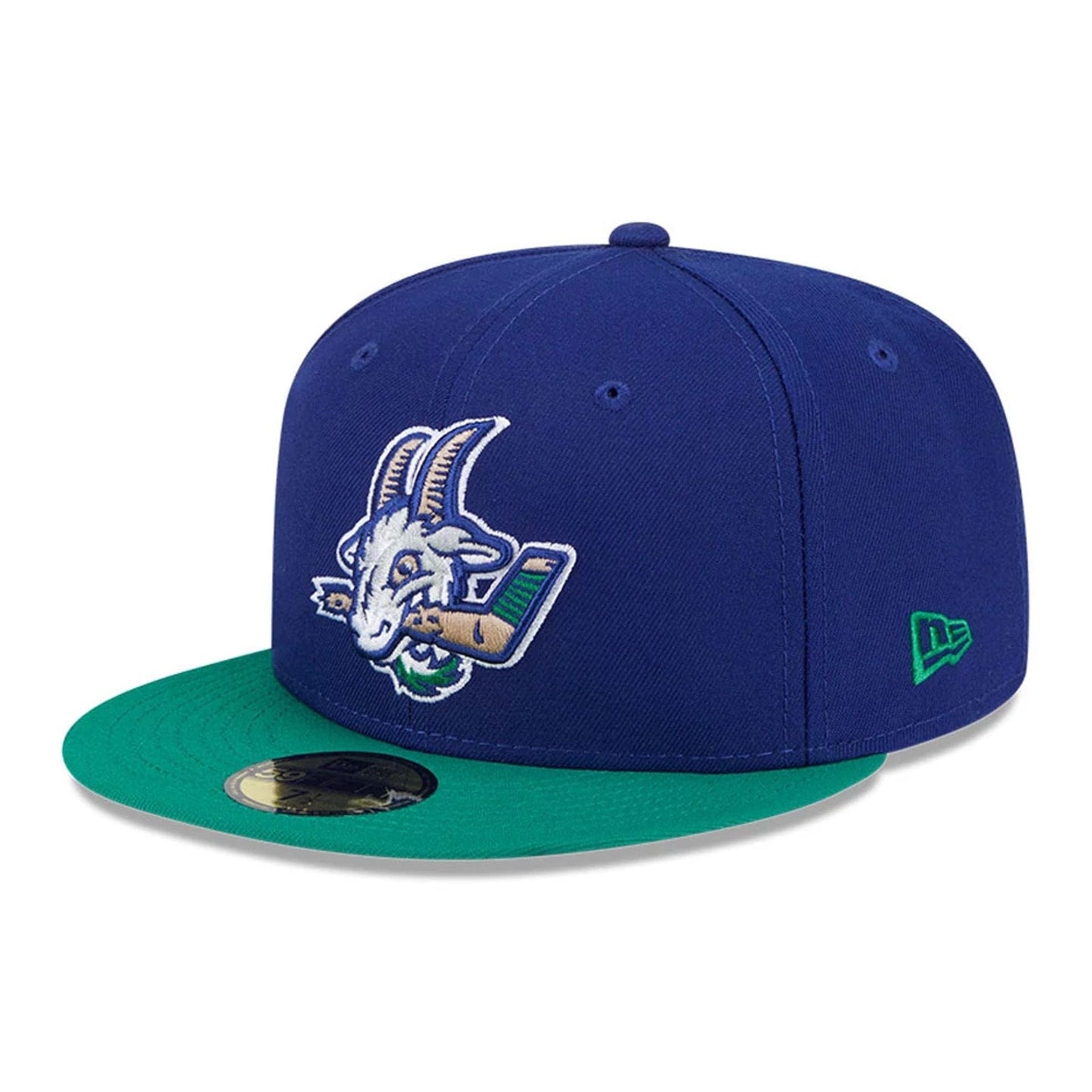 This is a Hartford Yard Goats MiLB Theme Night Navy 59FIFTY Fitted Cap 1