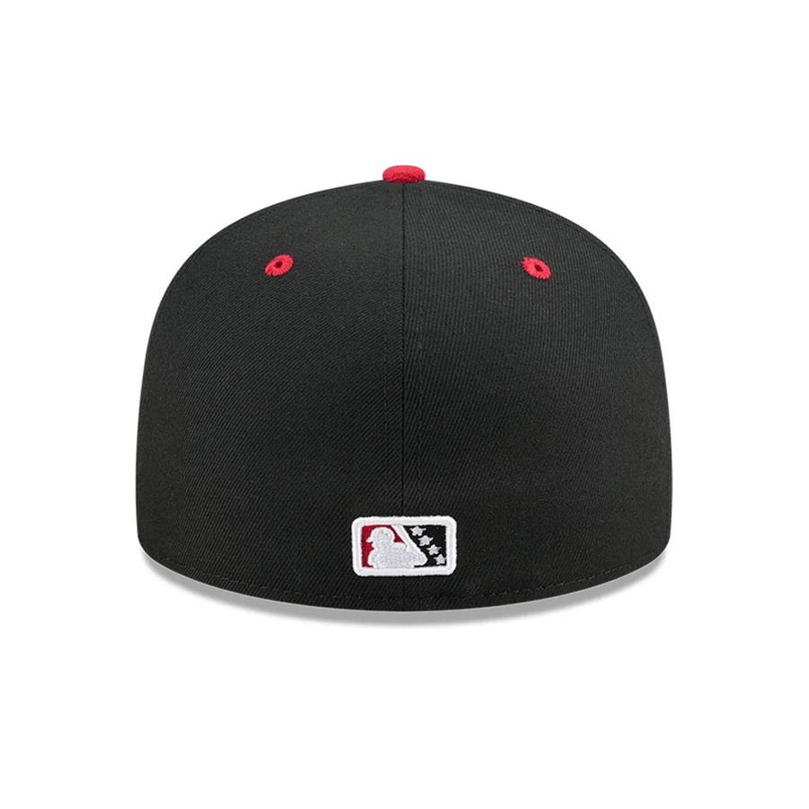 This is a Buffalo Bisons MiLB Theme Night Black 59FIFTY Fitted Cap 6
