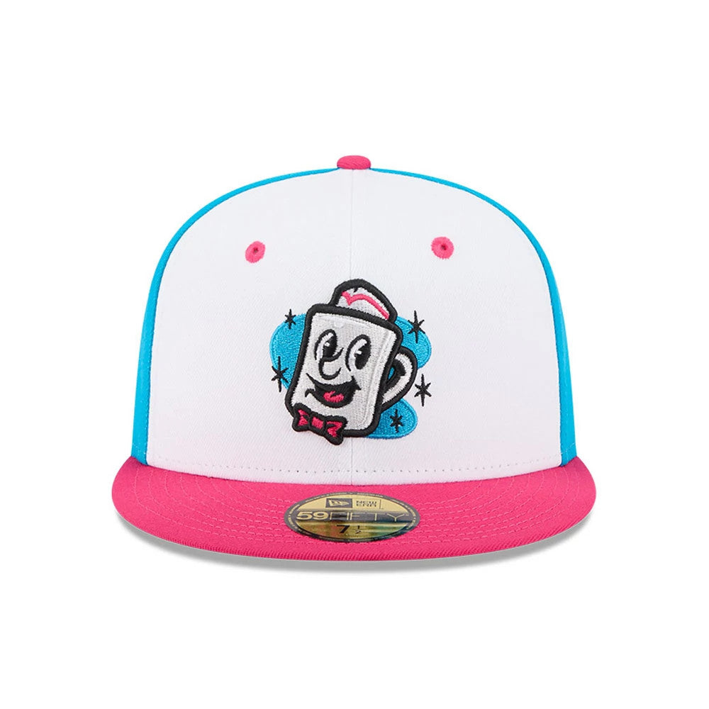 Pictured is this MiLB Theme Night Somerset Patriots 59FIFTY Fitted cap in bright blue. 3
