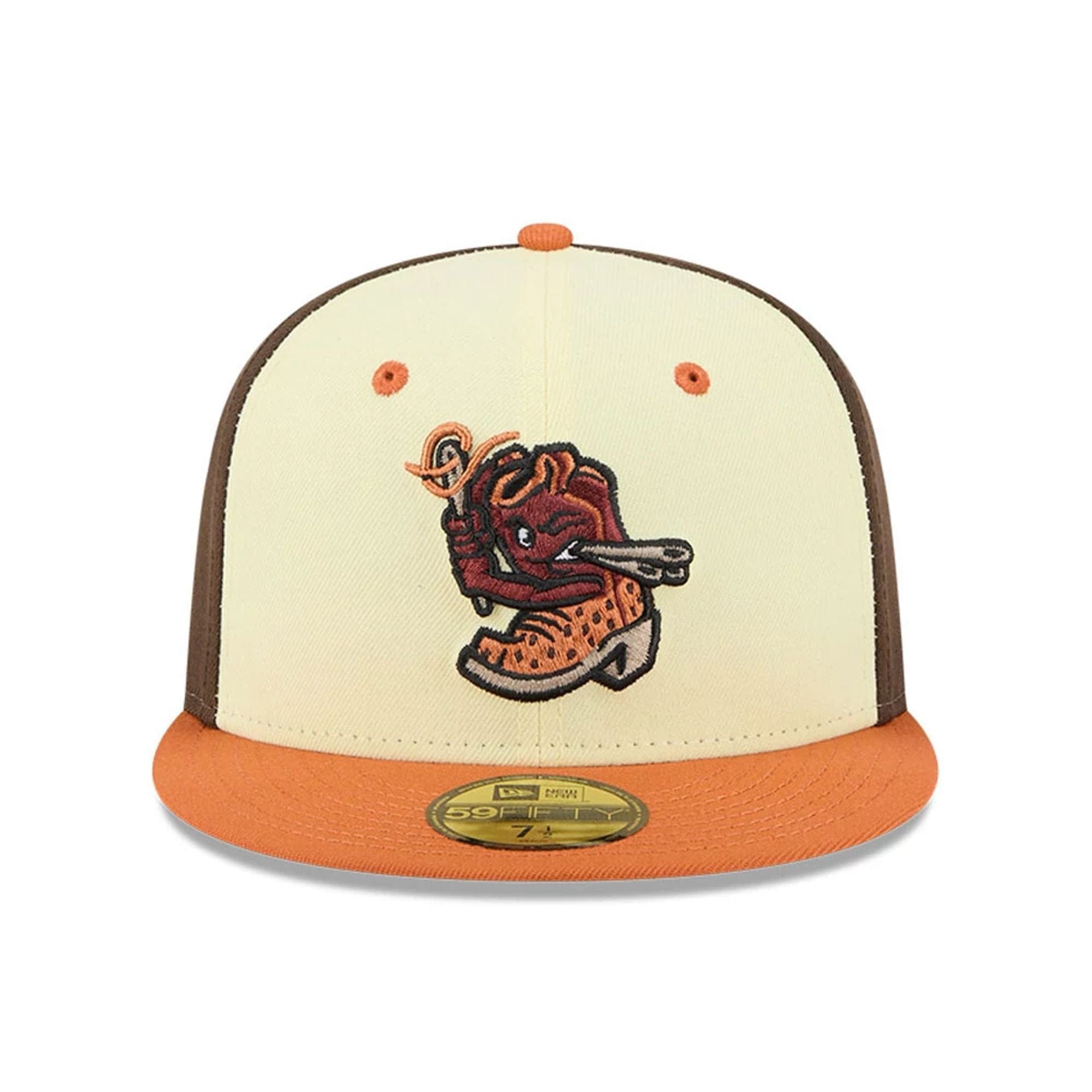 This is a El Paso Chihuahuas MiLB Theme Nights Brown 59FIFTY Fitted Cap 3