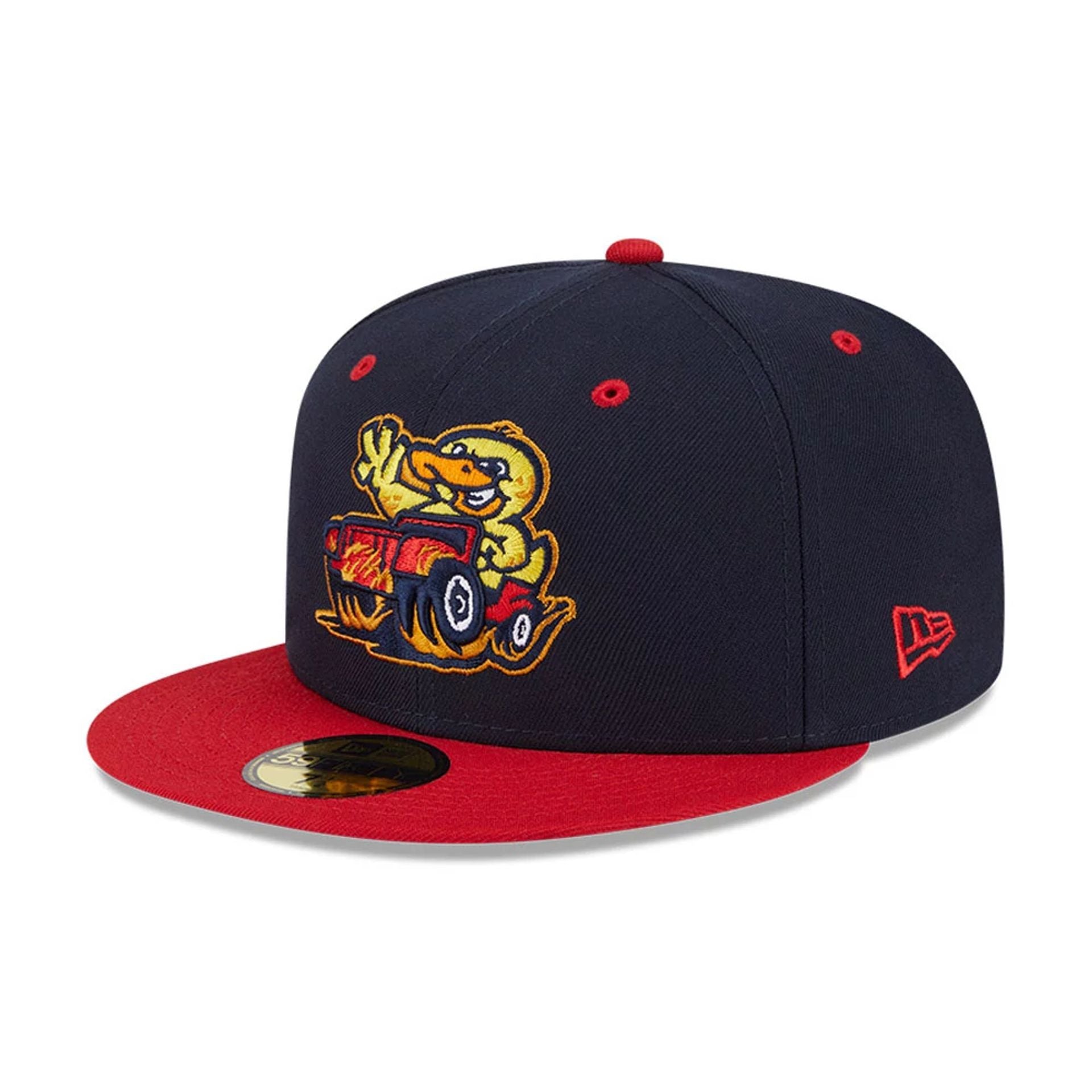 Pictured is this MiLB Theme Night Toledo Mud Hens 59FIFTY Fitted cap in navy. 1